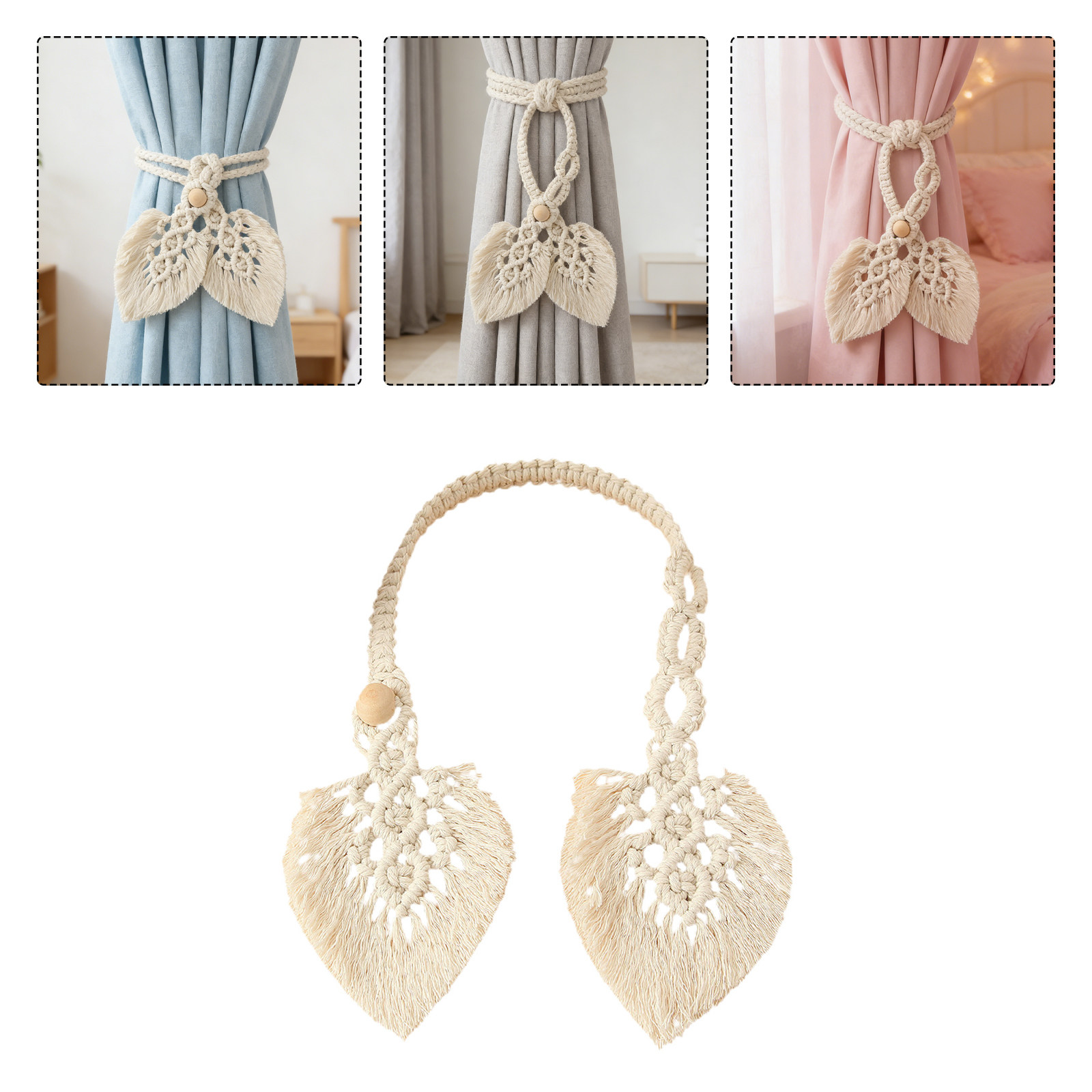 Home Decor Curtains - 1Pcs Chic Bohemian Curtain Tieback Hand
