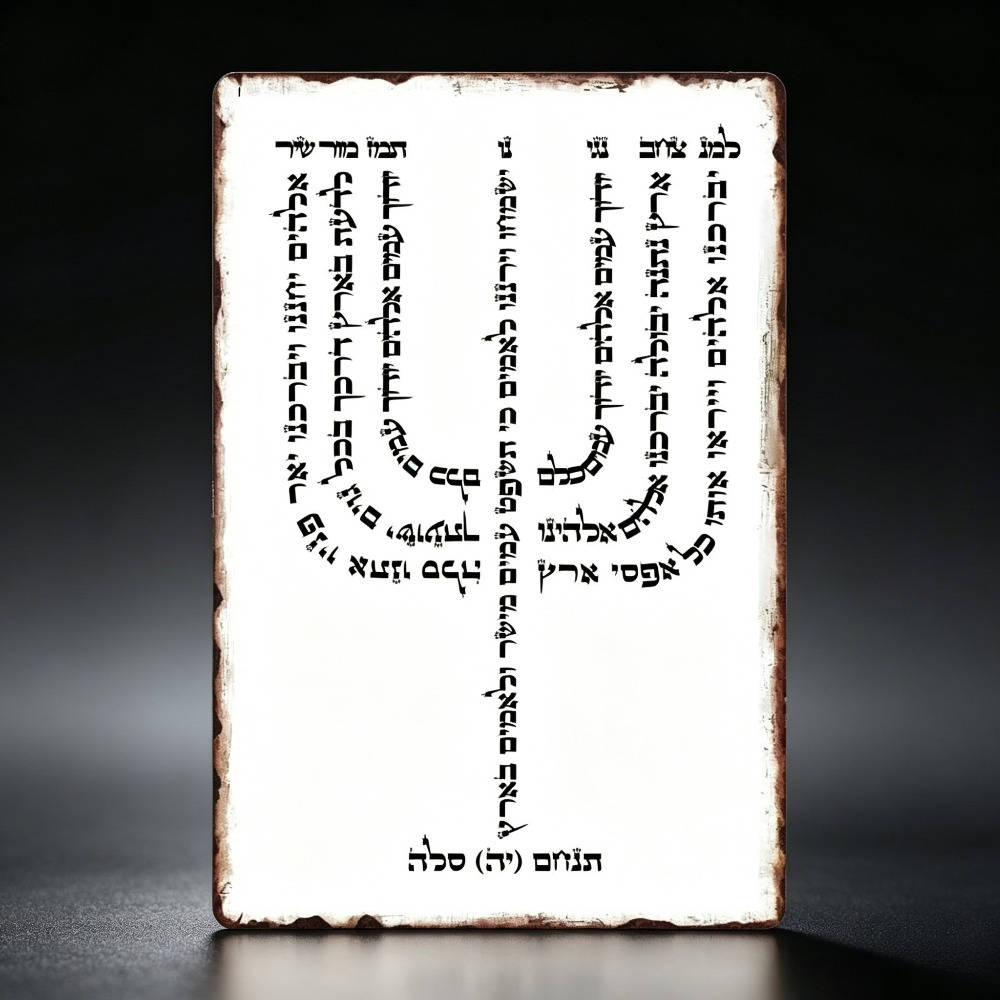 Home Decor Wall Art - CIFBUY Vintage Hebrew YHVH Aluminum Wall