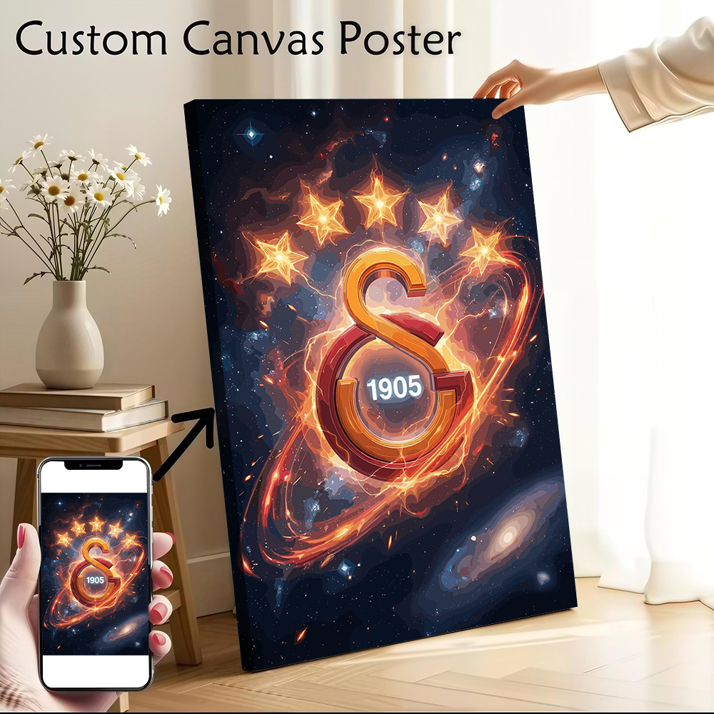 Home Decor Logo - Galatasaray Logo in Cosmic Nebula Poster