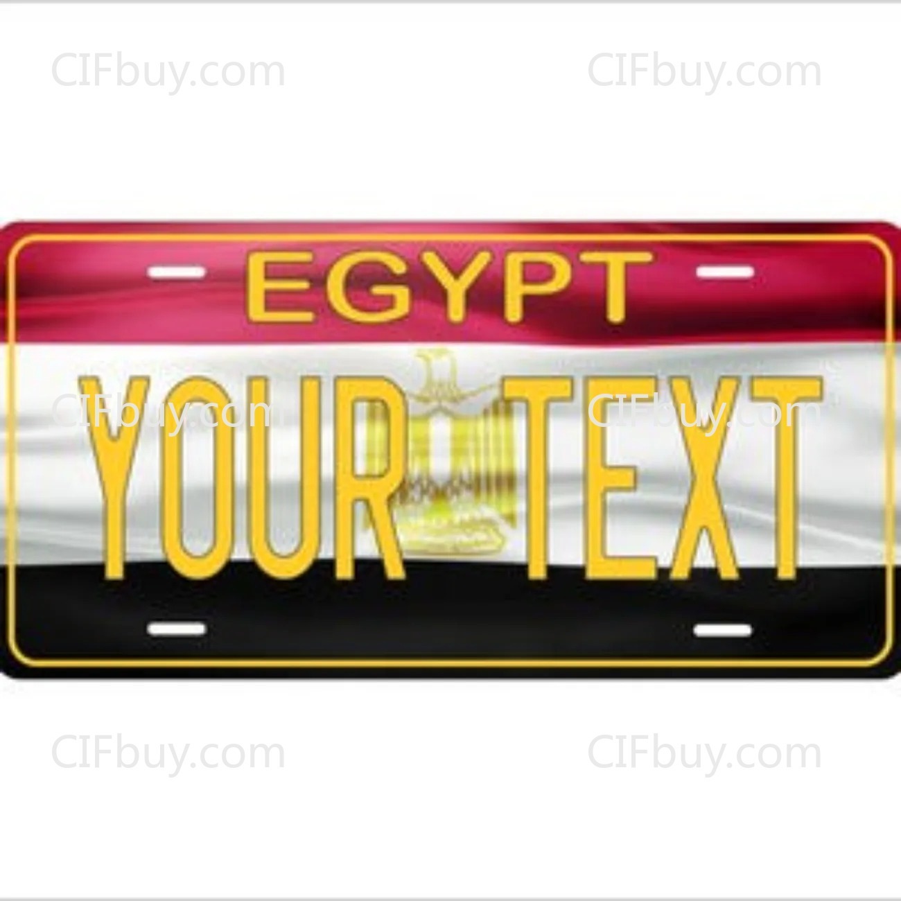 Home Decor Egypt - Egypt Flag Custom Metal Decor Plaque,