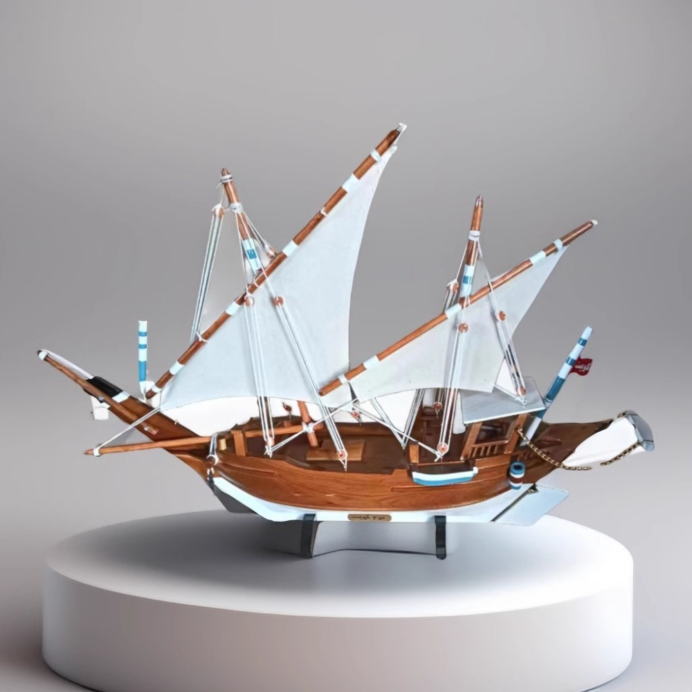 Home Decor Simulator - Wooden Sailboat Ornament Simulation Static Boat