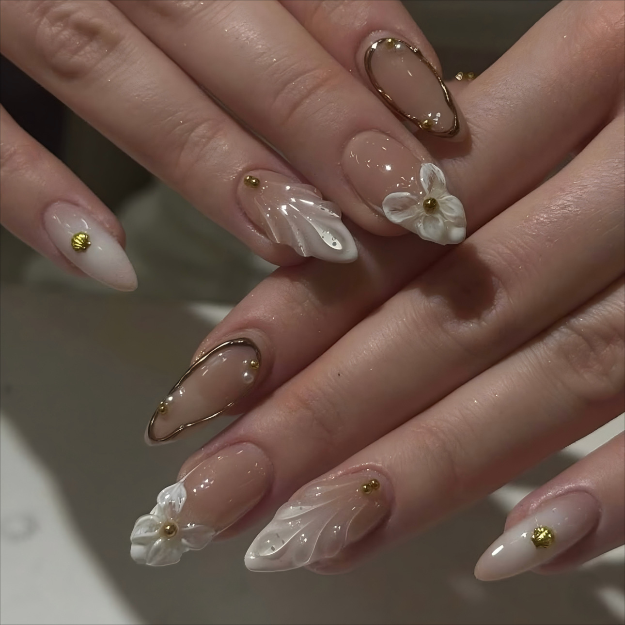 Pressed Flower Frame - 3D fake nails for women girls