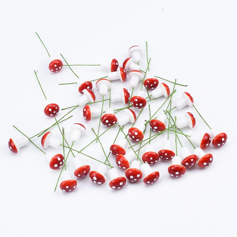 Home Decor Scrap - 10/30/50 Pieces PE Mushroom Artificial Plants