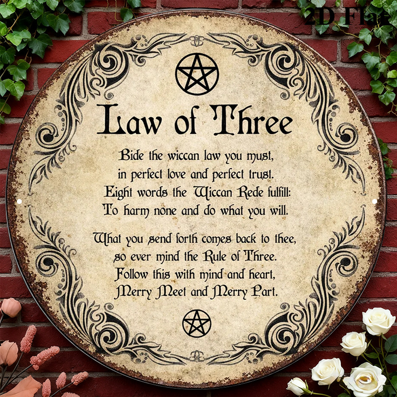 Home Decor Wall Art - CIFBUY Vintage Wicca Triple Goddess Aluminum