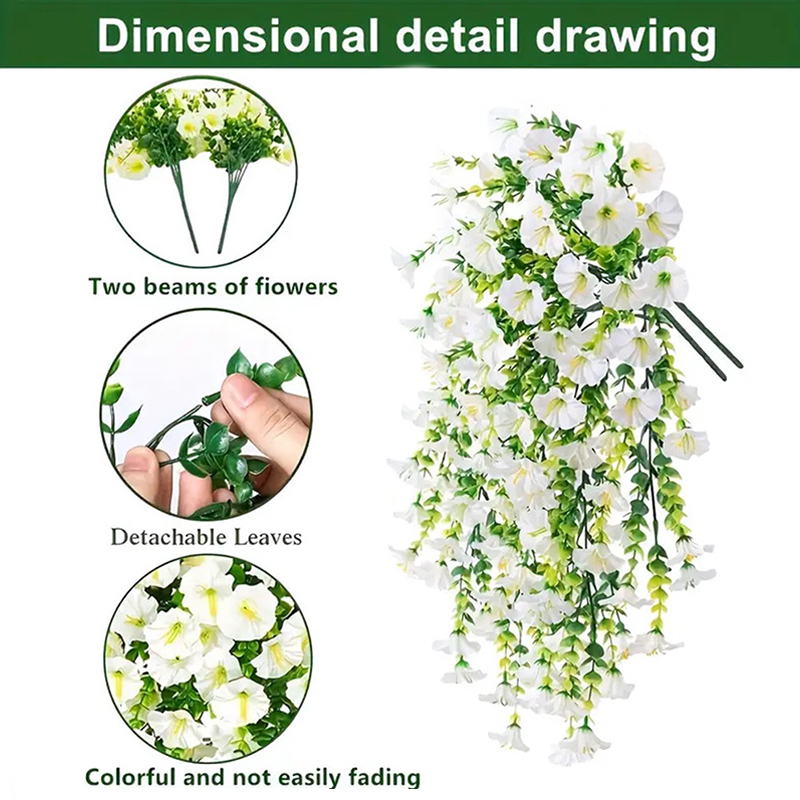 1PC Artificial Morning Glory W - Home Decor Rattan 评论和价格