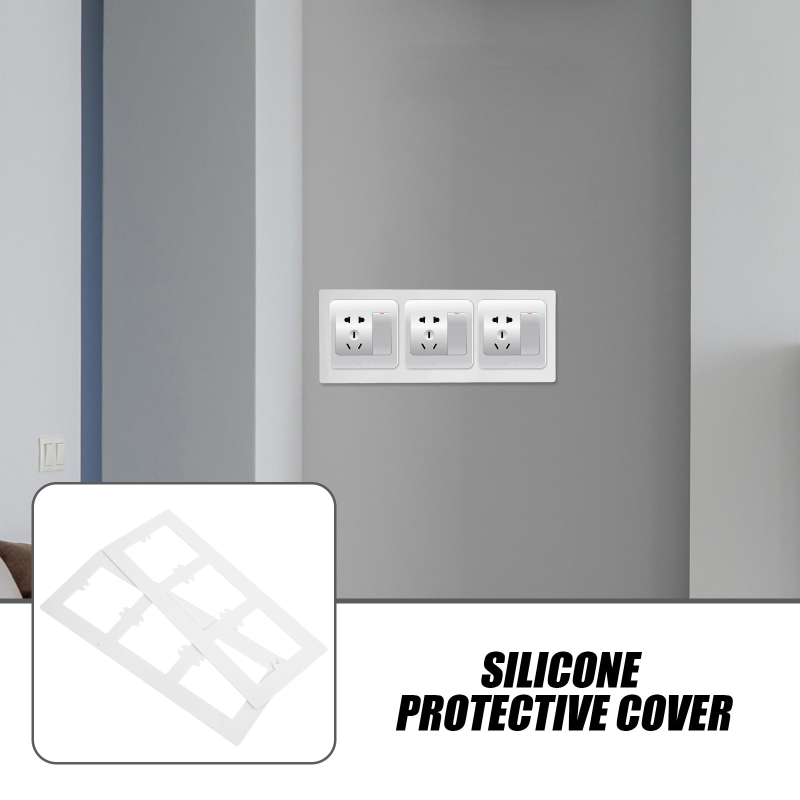 2Pcs 86 Type Switch Socket Wal - Home Decor Outlet 评论和价格