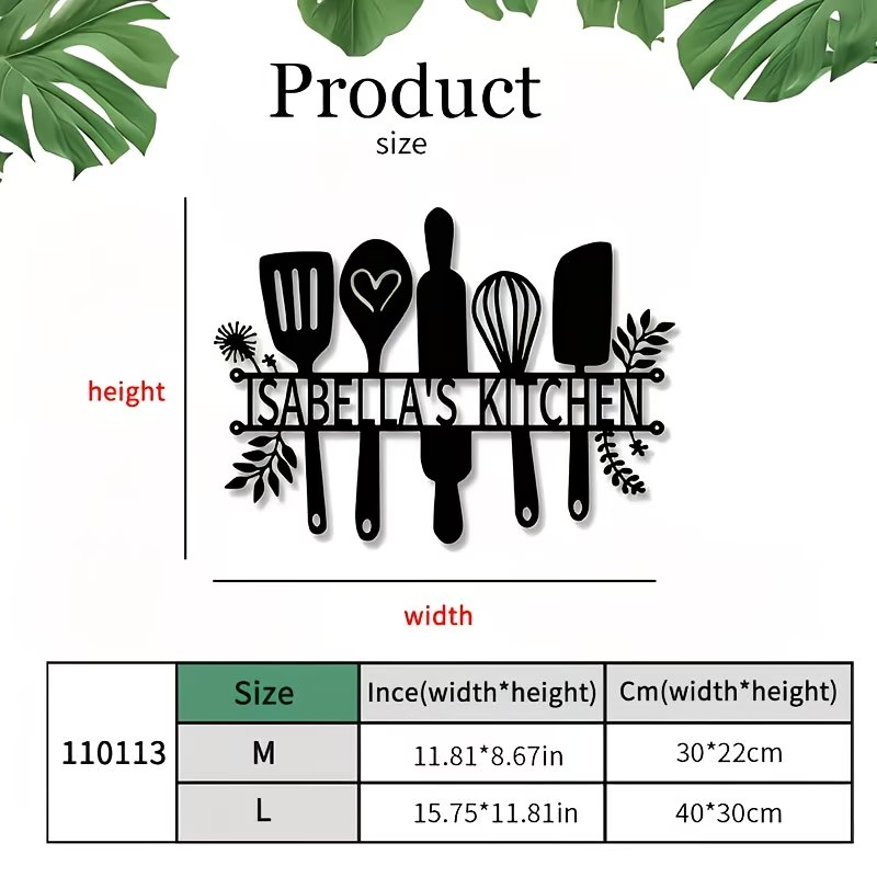 Personalized Kitchen Logo, Cus - Home Decor Logo 评论和价格
