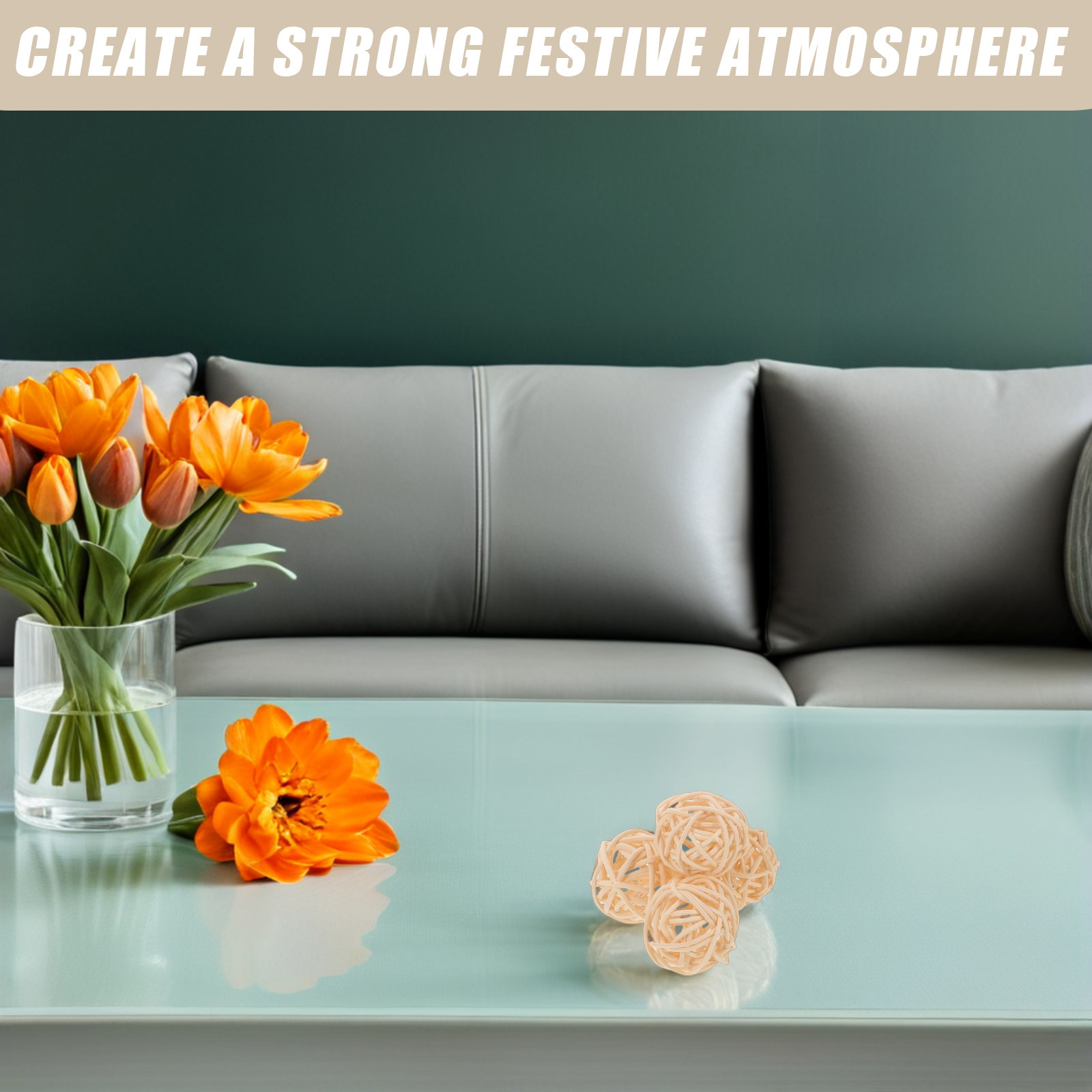 50Pcs Rattan Decorative Balls  - Home Decor Rattan 评论和价格