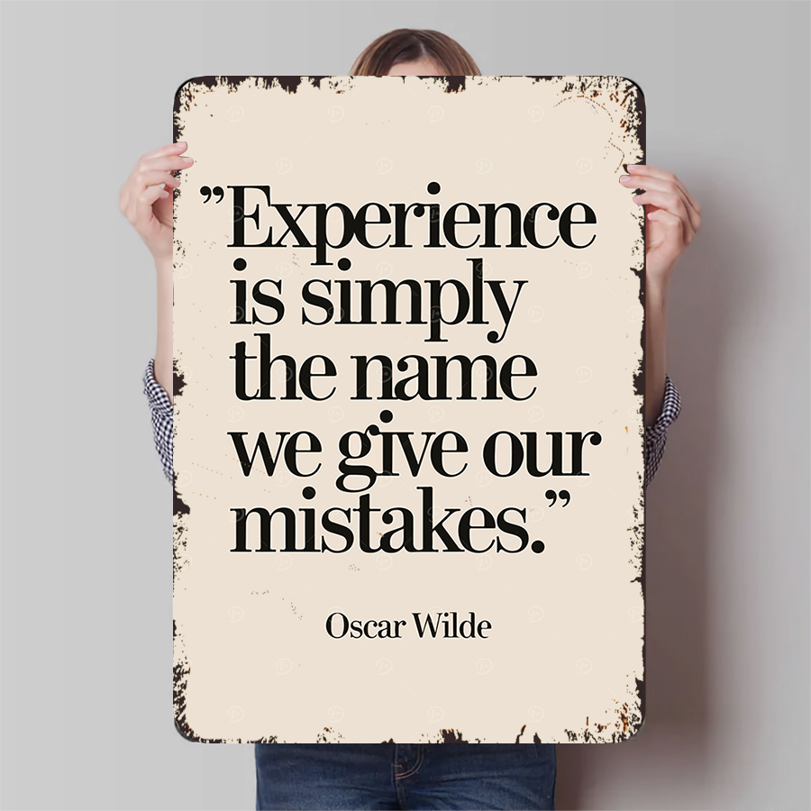 Oscar Wilde Quote Experience M - Home Decor Quotes Ideas 评论和价格