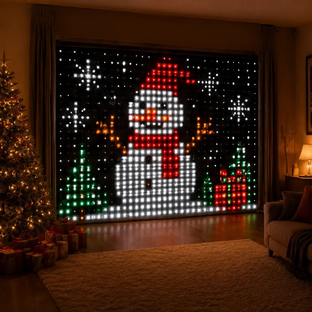 LED Pixel Curtain Lights Bluet - Home Decor Curtains 评论和价格