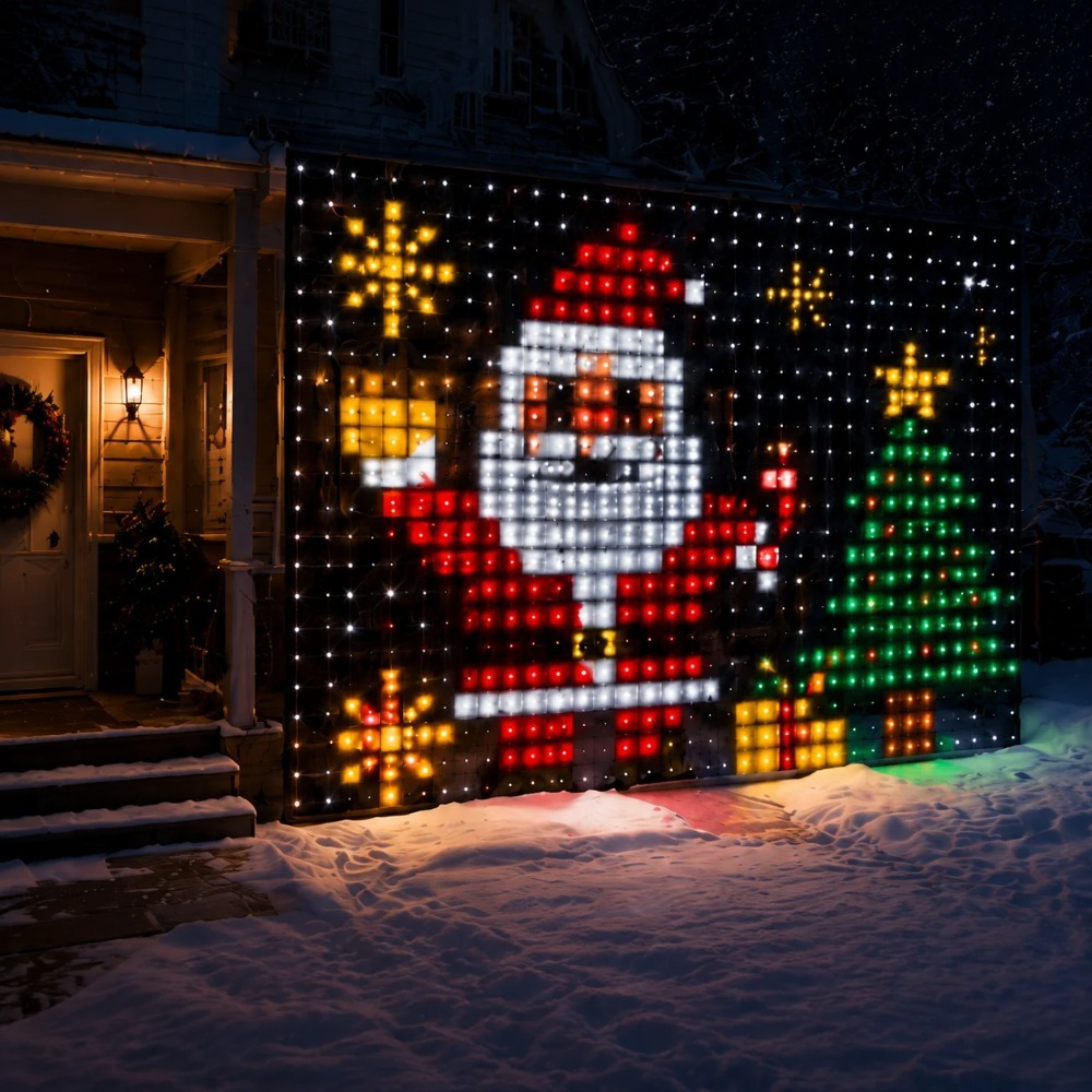 LED Pixel Curtain Lights Bluet - Home Decor Curtains 评论和价格