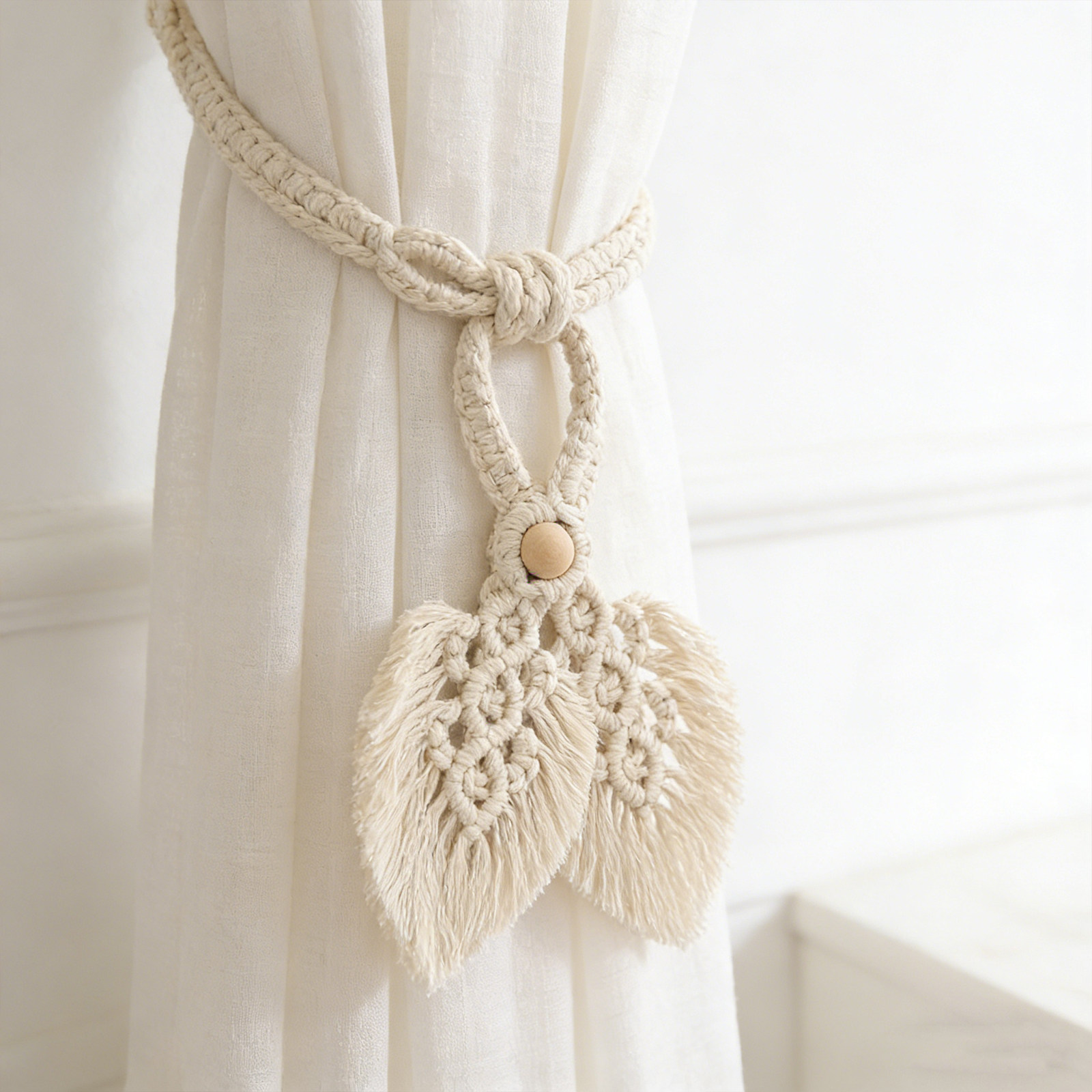 1Pcs Chic Bohemian Curtain Tie - Home Decor Curtains 评论和价格