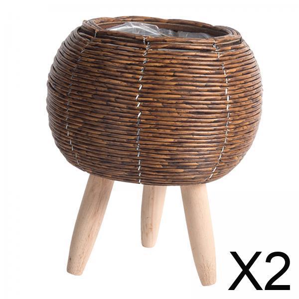 Woven Basket with Stand Indoor - Home Decor Rattan 评论和价格