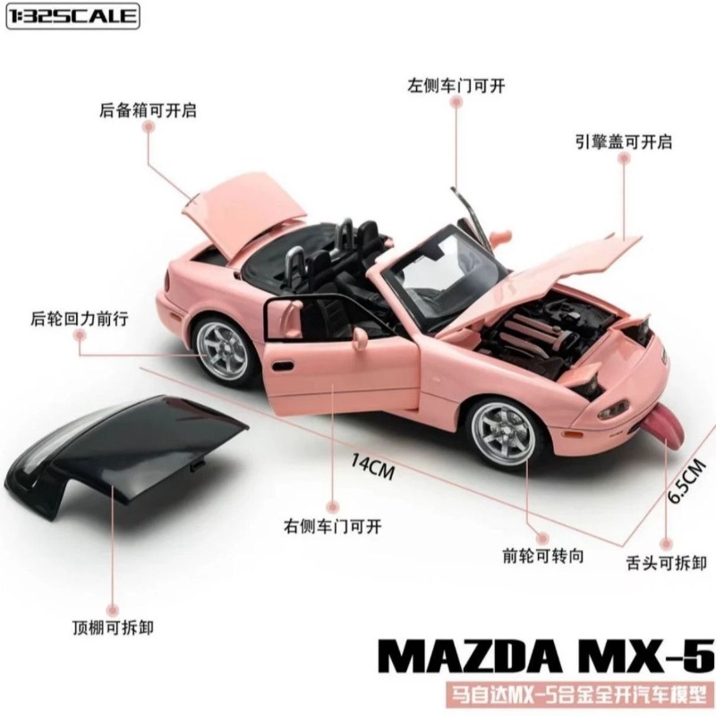 1:32 Scale Mazda MX-5 Diecast  - Home Decor Design 评论和价格