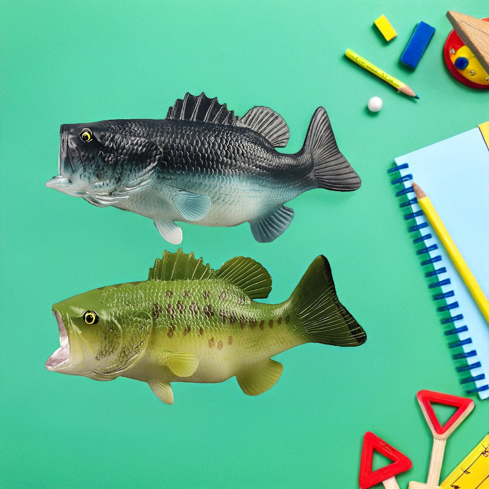 2Pcs Bass Fish Large Mouth Sim - Home Decor Simulator 评论和价格