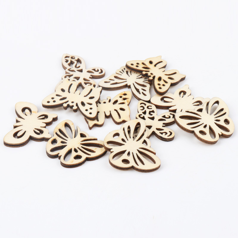 Natual Butterfly Pattern Woode - Home Decor Scrap 评论和价格