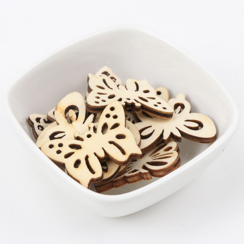Natual Butterfly Pattern Woode - Home Decor Scrap 评论和价格