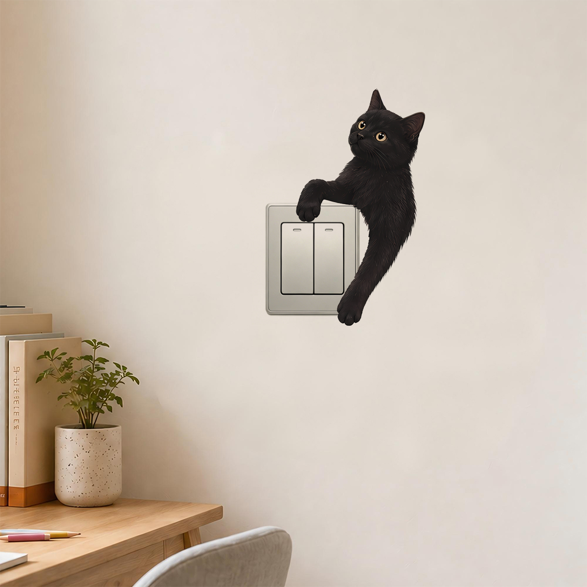 Cute Black Cat Light Switch Wa - Home Decor Outlet 评论和价格
