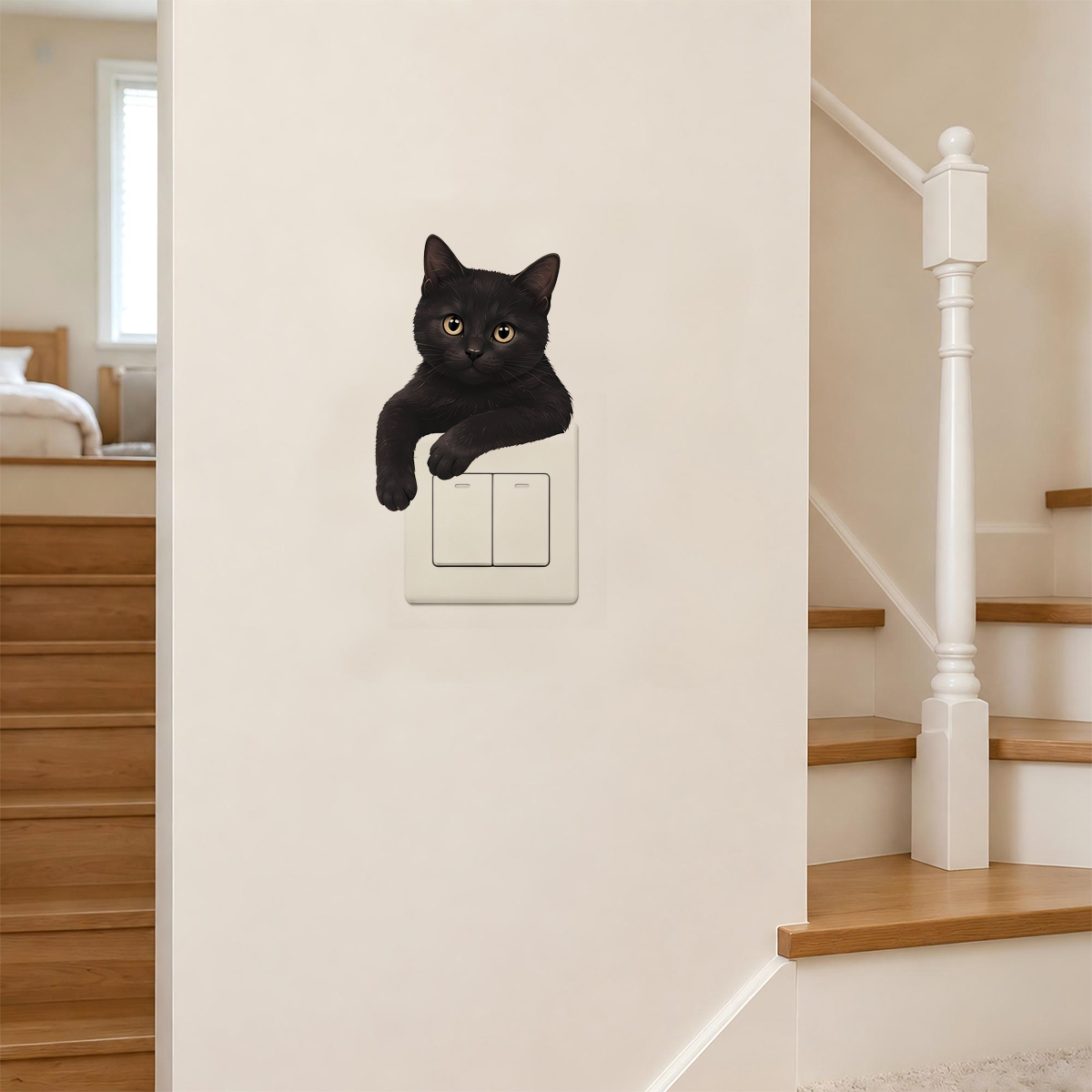 Cute Black Cat Light Switch Wa - Home Decor Outlet 评论和价格