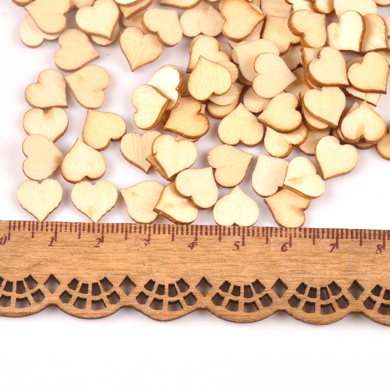 100pcs Mini Natural Heart patt - Home Decor Scrap 评论和价格