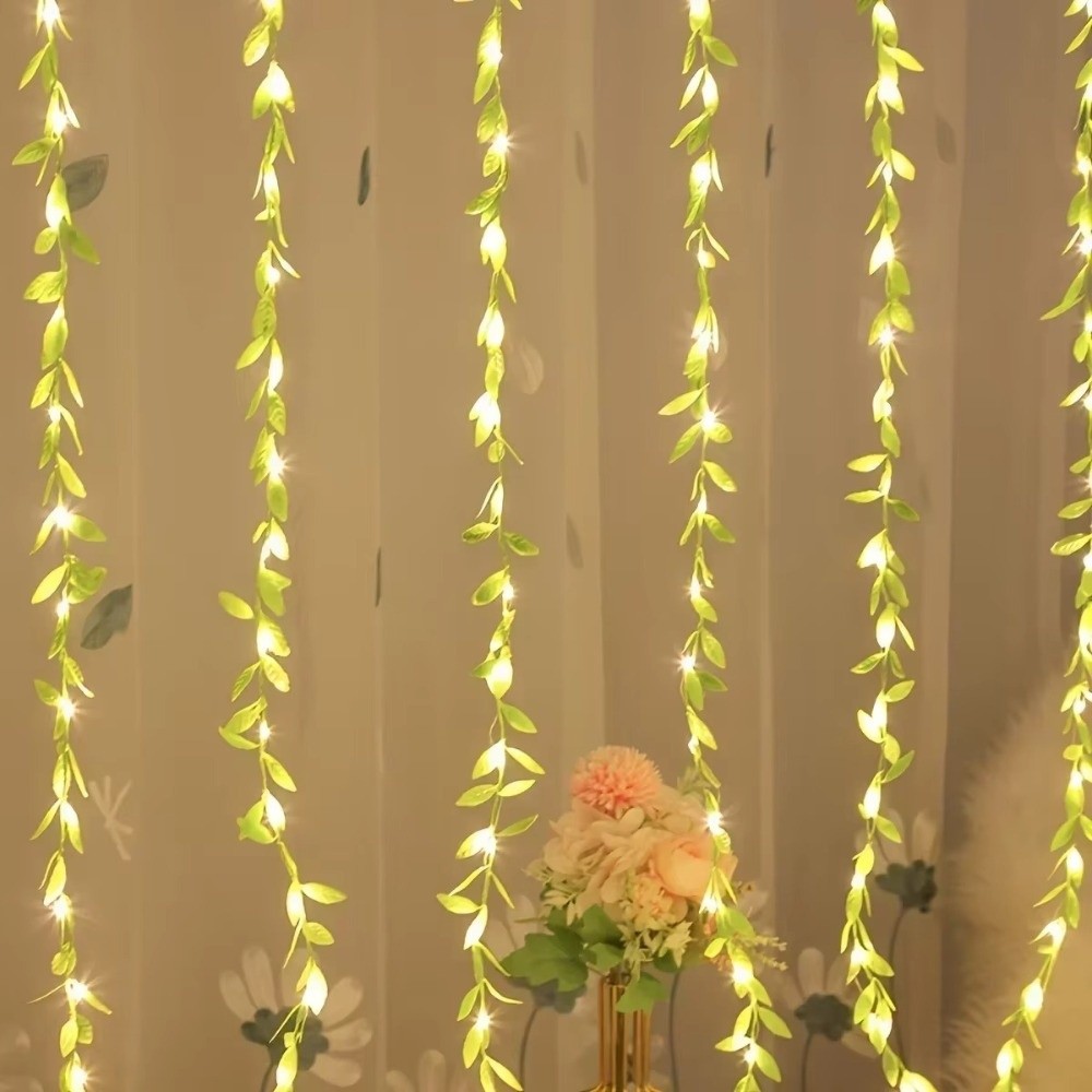 2/5M 20Light Willow Leaf Strin - Home Decor Curtains 评论和价格