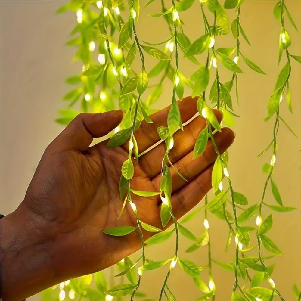 2/5M 20Light Willow Leaf Strin - Home Decor Curtains 评论和价格