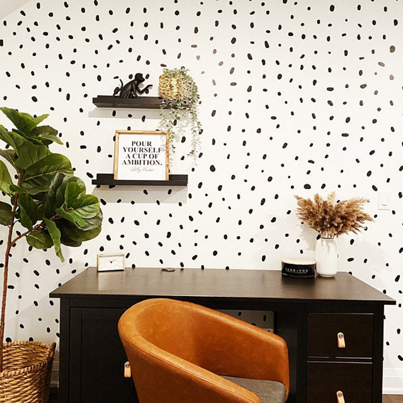 140 Pcs Polka Dots Nordic Wall - Home Decor Vinyl Flooring 评论和价格
