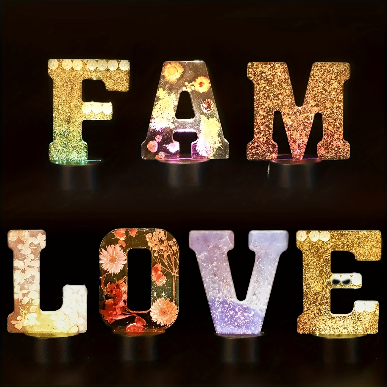 7-Inch Large Letter Resin Mold - Home Decor Logo 评论和价格