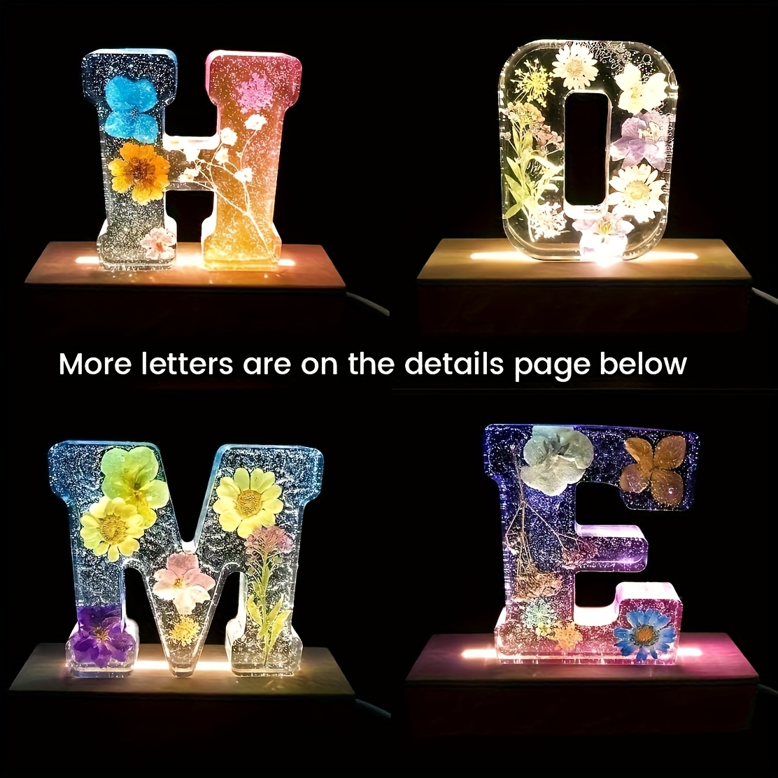 7-Inch Large Letter Resin Mold - Home Decor Logo 评论和价格