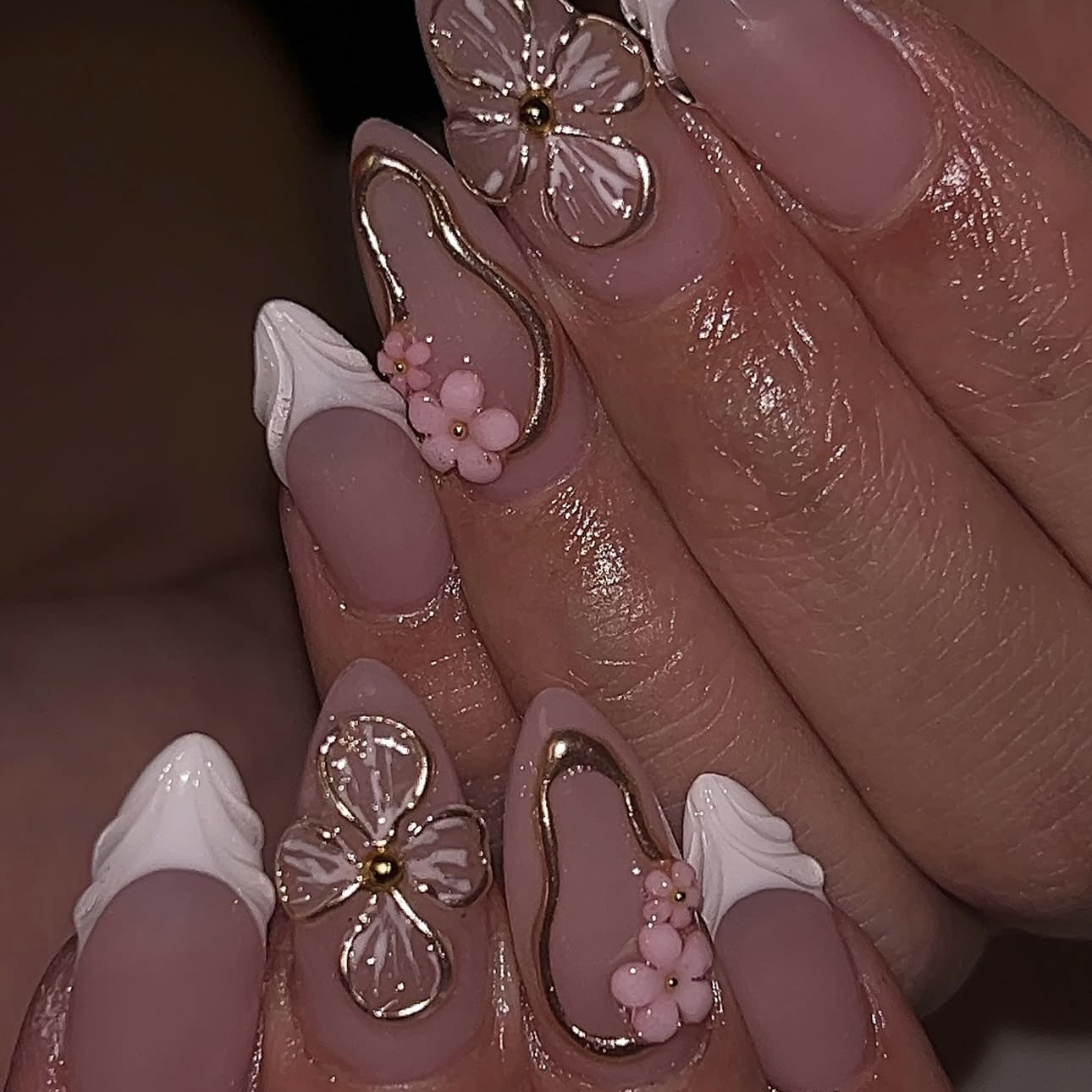 3D fake nails for women girls  - Pressed Flower Frame 评论和价格