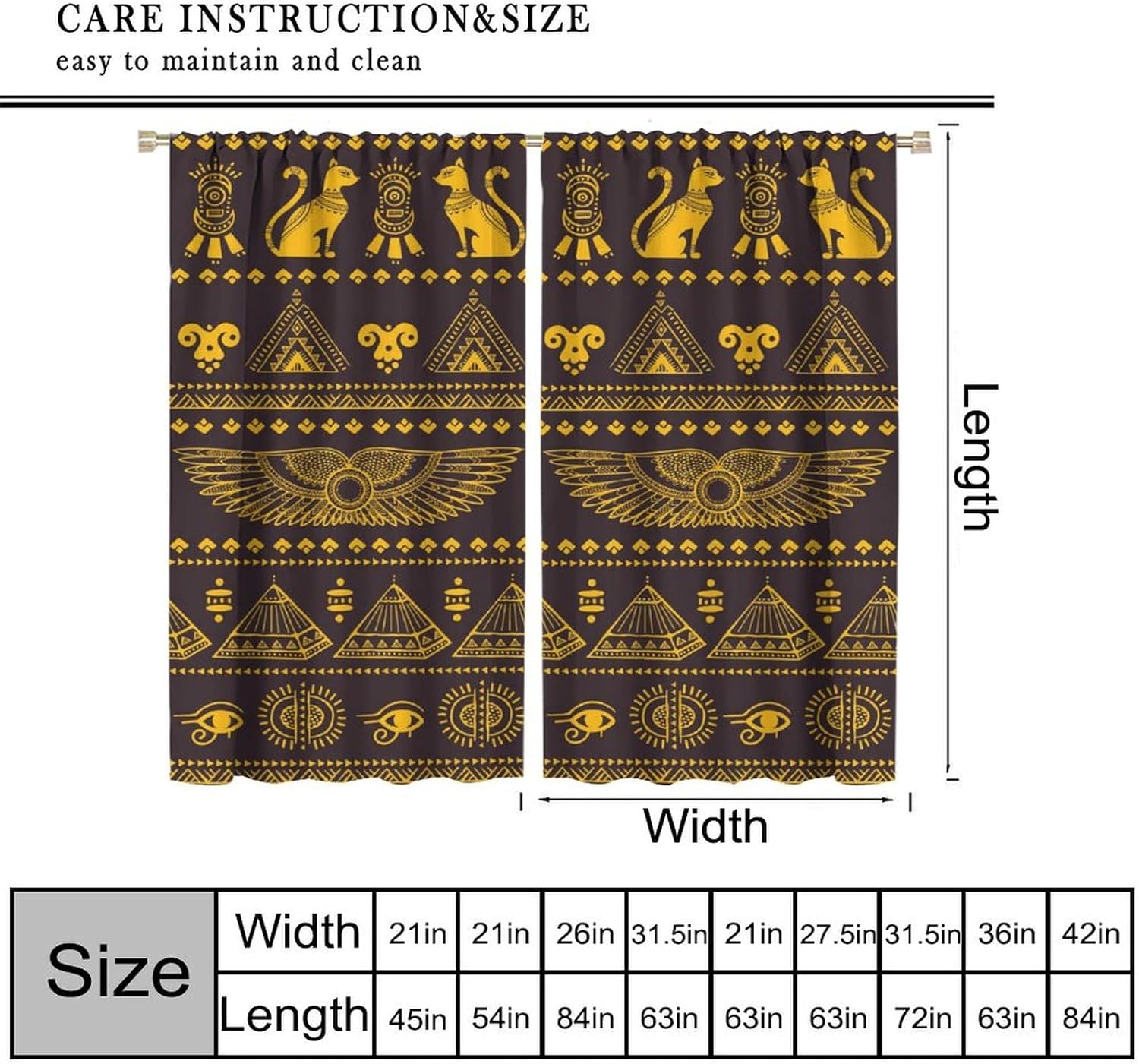 Mystic Ancient Egyptian Curtai - Home Decor Egypt 评论和价格