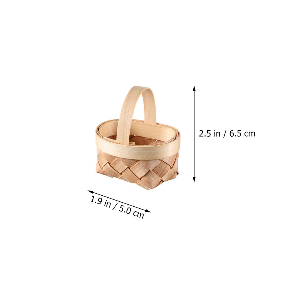 3Pcs Mini Woven Basket Handmad - Home Decor Rattan 评论和价格