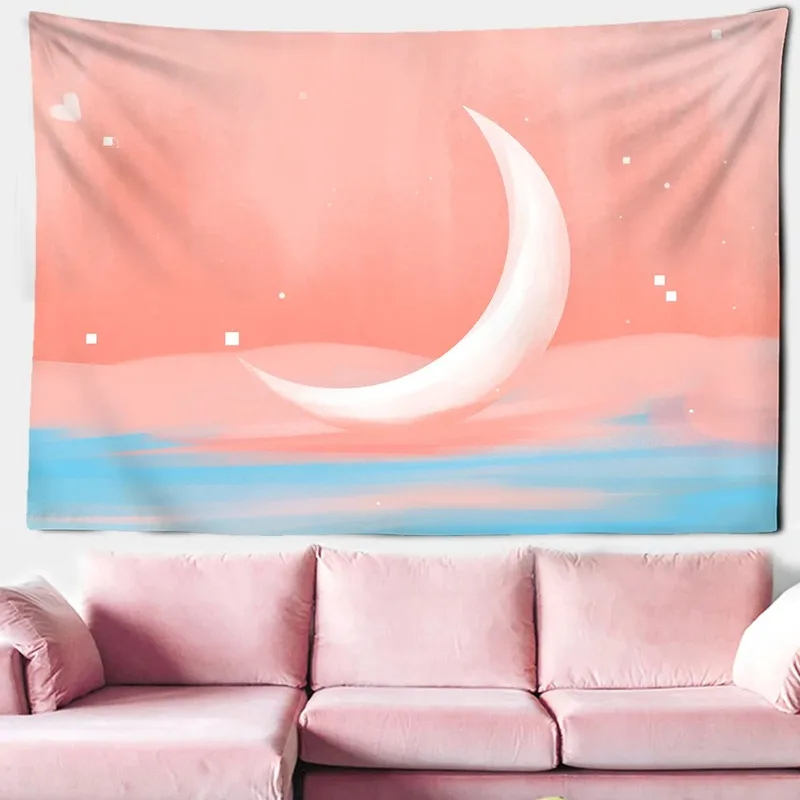 VIKAMA Pink Bohemian Cloud Moo - Home Decor Wall Art 评论和价格