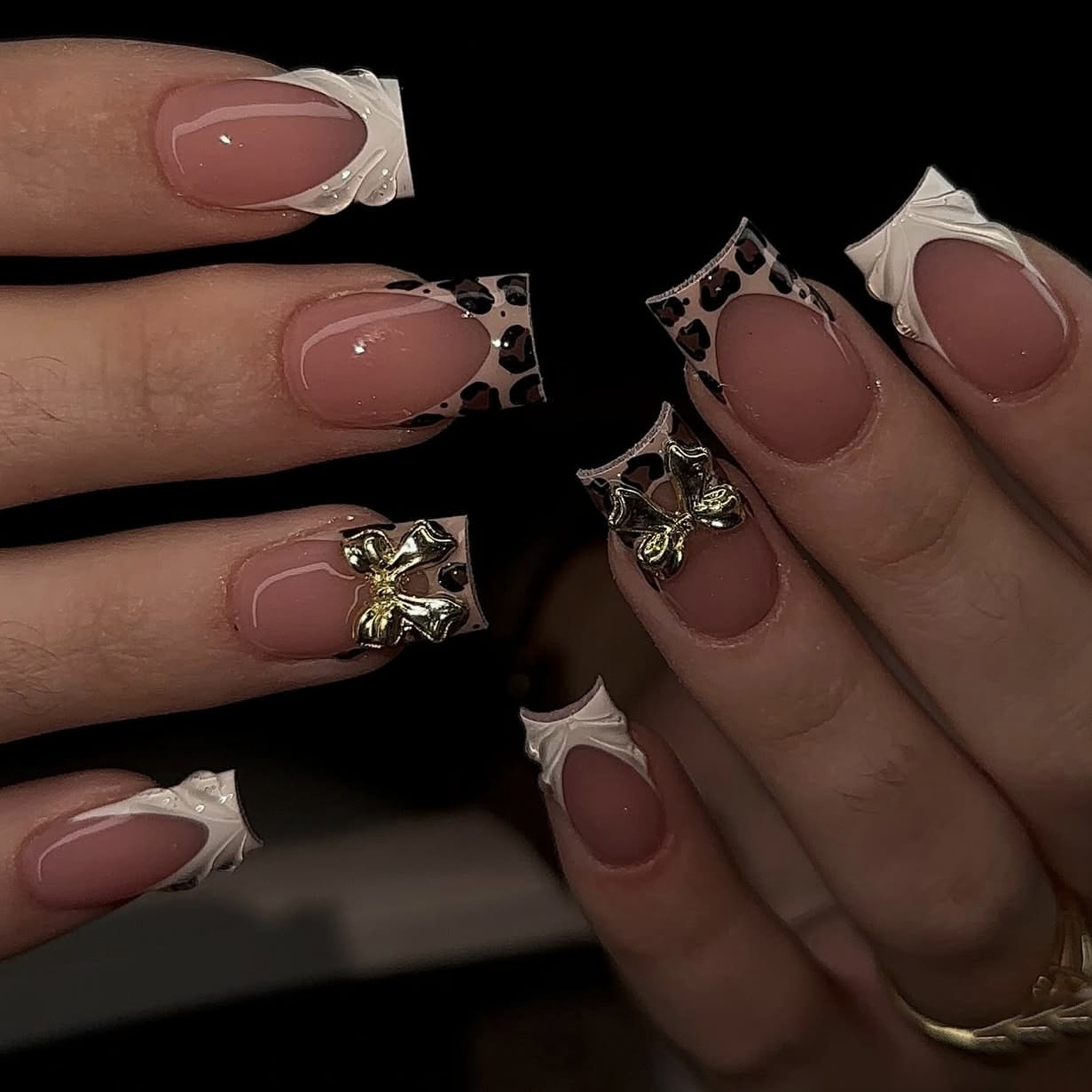 Short square fake nails for wo - Pressed Flower Frame 评论和价格